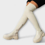 Lureva – Μπότες Πάνω από το Γόνατο z Chunky Sole