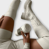 Lureva – Μπότες Πάνω από το Γόνατο z Chunky Sole
